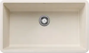 BLANCO Precis 443084 32-inch Silgranit undermount single bowl sink in Soft White