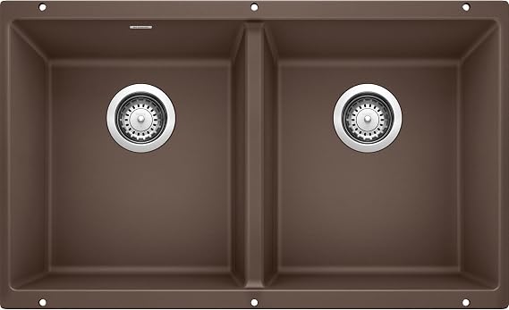 BLANCO Precis 516323 Silgranit equal double bowl undermount kitchen sink