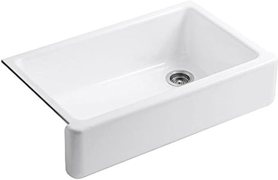 KOHLER Whitehaven 35-3/4-inch white enameled cast iron farmhouse undermount kitchen sink