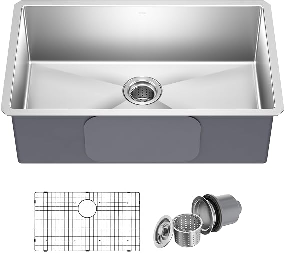 Kraus KHU100-30 30-inch 16-gauge undermount stainless steel kitchen sink
