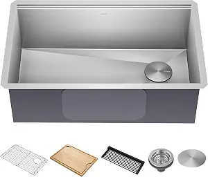 Kraus Kore KWU110-30 30-inch workstation undermount stainless steel kitchen sink