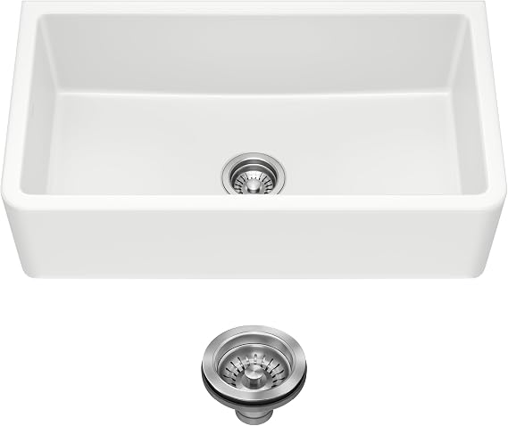 Kraus Turino KFR1-33 33-inch fireclay farmhouse kitchen sink with apron front